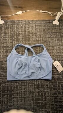 Phonix Bergen Lace 2X DDD-H Blue Sports Bra Wireless Padded High Support Women